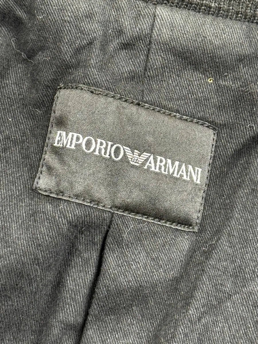 AW2011 Emporio Armani Black Faded Avant-Garde Tornado Zip Leather Jacket GafcIZhR 11