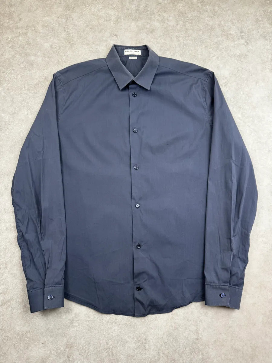SS2014 Balenciaga Blue Minimalist Classy Shirt HzVsyHec 0