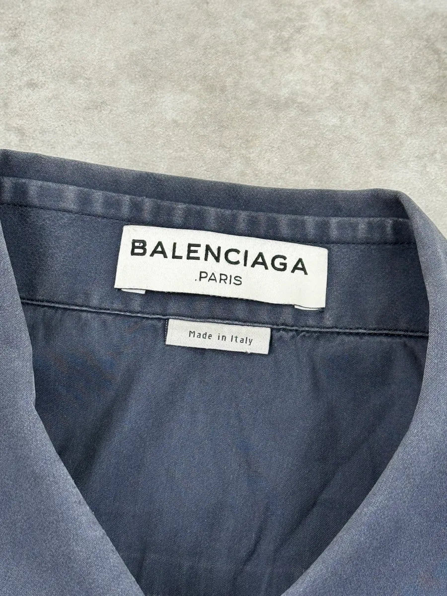 SS2014 Balenciaga Blue Minimalist Classy Shirt HzVsyHec 8