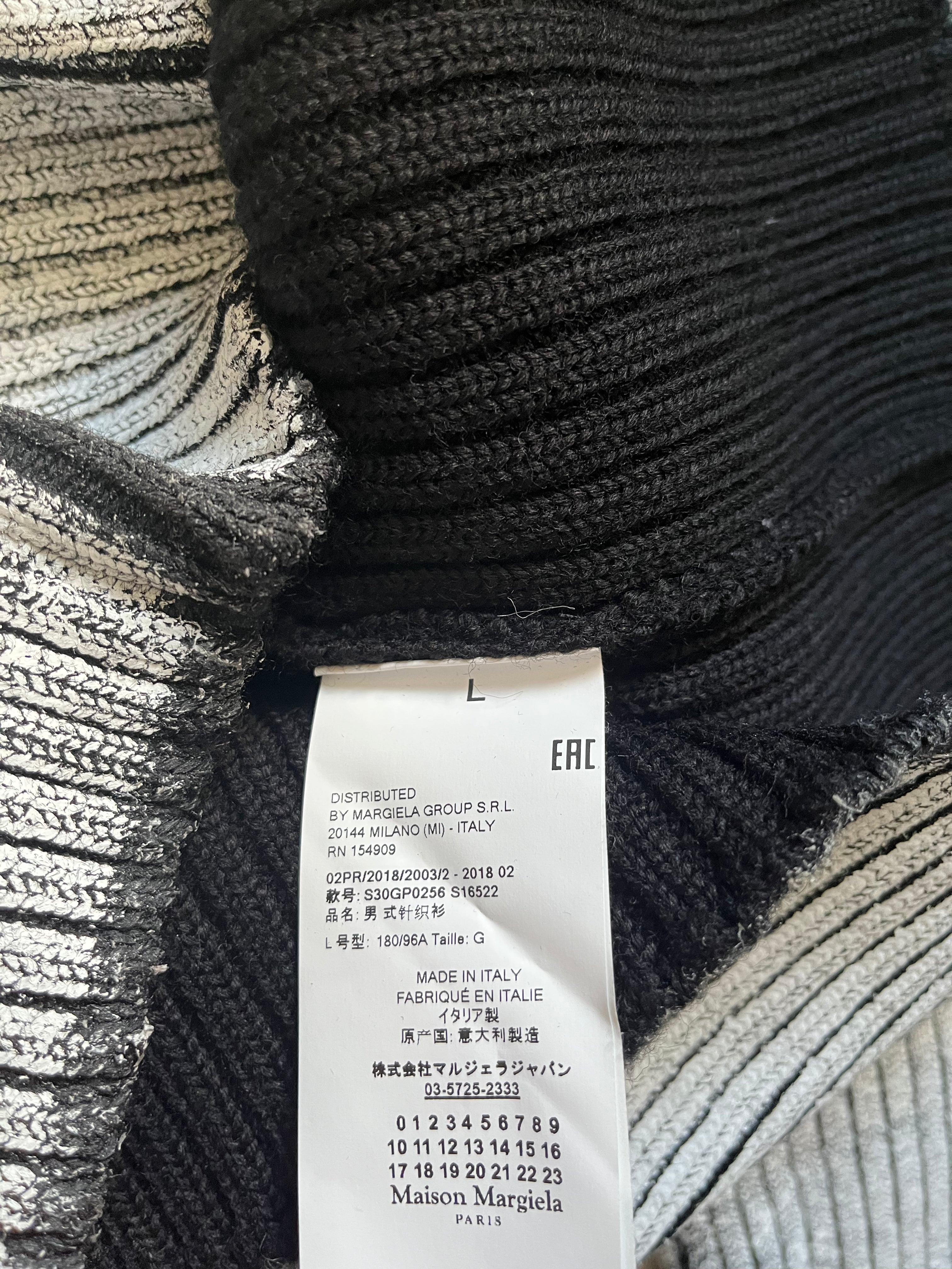 AW18 Maison Margiela Hand Painted Rib Knit Patchwork Sweater (M/L)