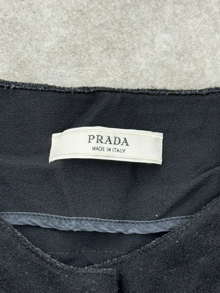 SS2008 Prada Black Striped Panels Light Jacket mUHdneOZ 9