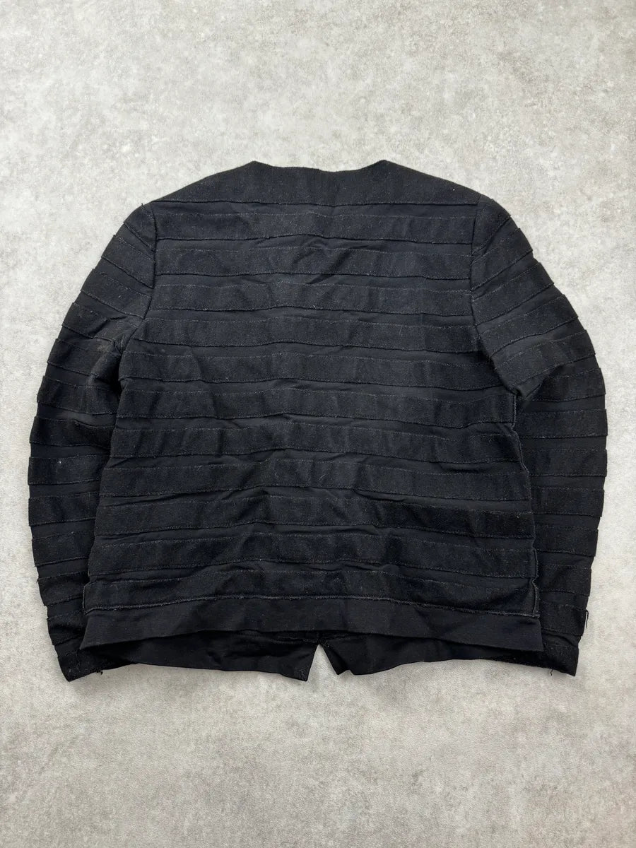 SS2008 Prada Black Striped Panels Light Jacket mUHdneOZ 3