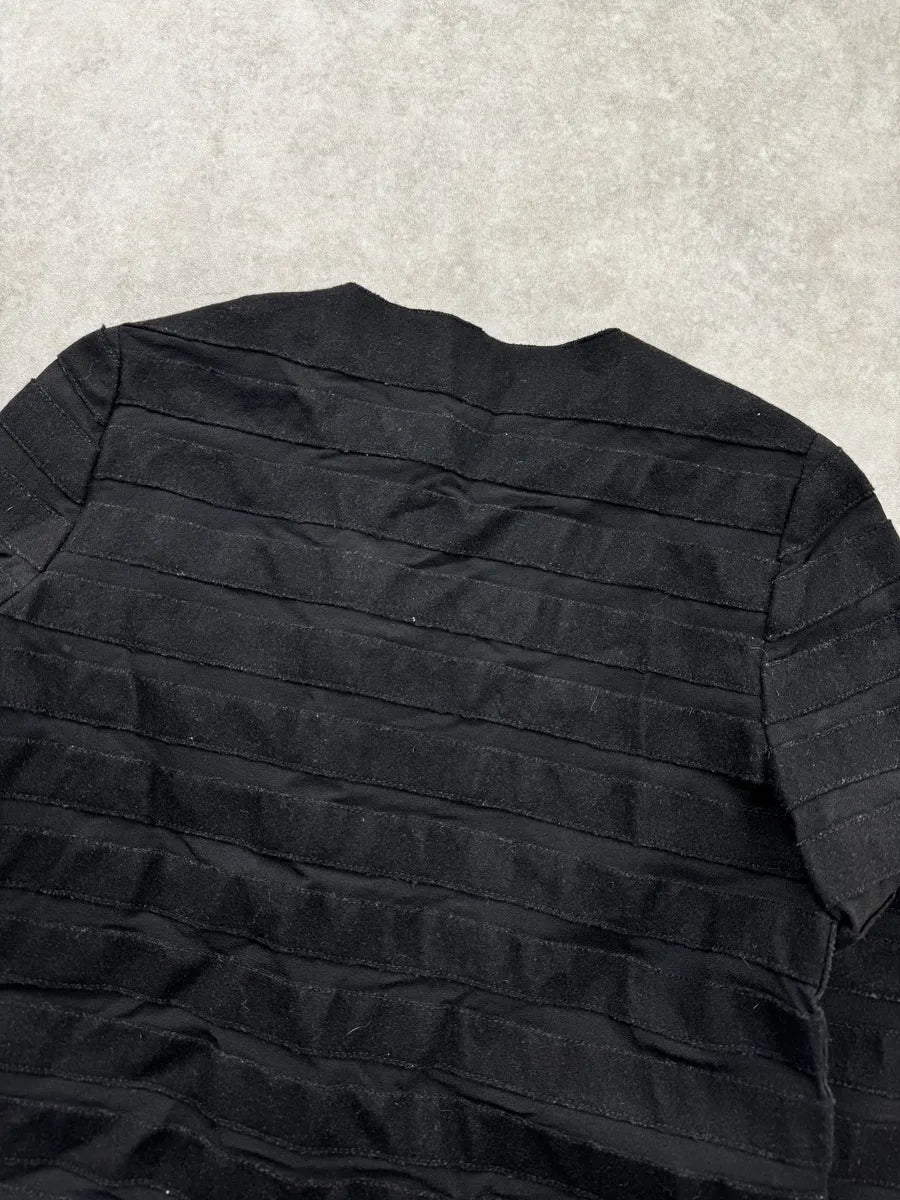 SS2008 Prada Black Striped Panels Light Jacket mUHdneOZ 5