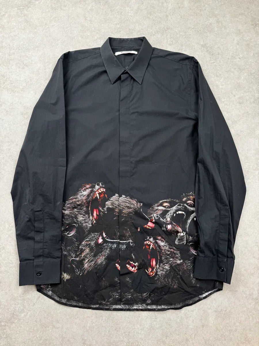 AW2016 Givenchy Black Monkey Pack Shirt by Riccardo Tisci AjaKgunN 0