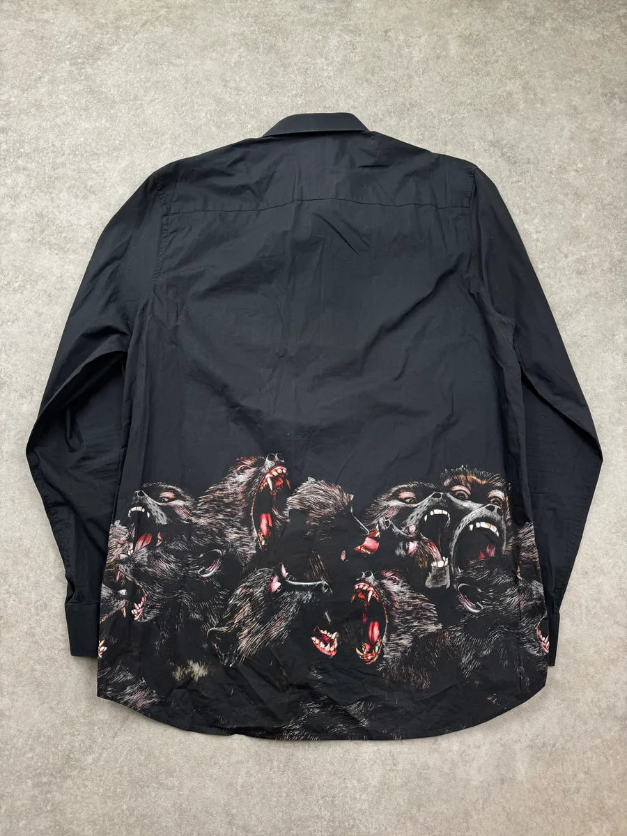 AW2016 Givenchy Black Monkey Pack Shirt by Riccardo Tisci AjaKgunN 1
