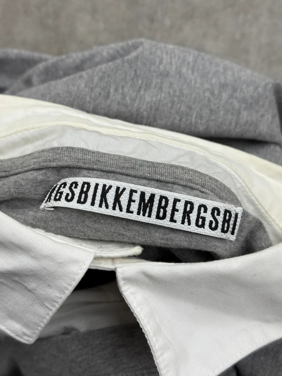 AW2010 Dirk Bikkembergs Grey Trompe L’Oeil Collar Sweater DArXKGfe 8