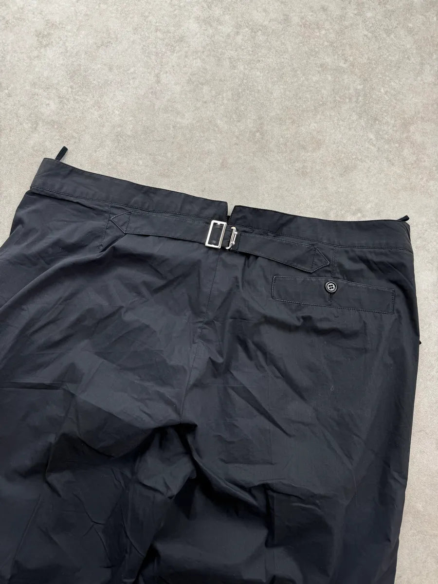 2010s Prada Black Cozy Buckle-Tab Pants PJvslphB 6