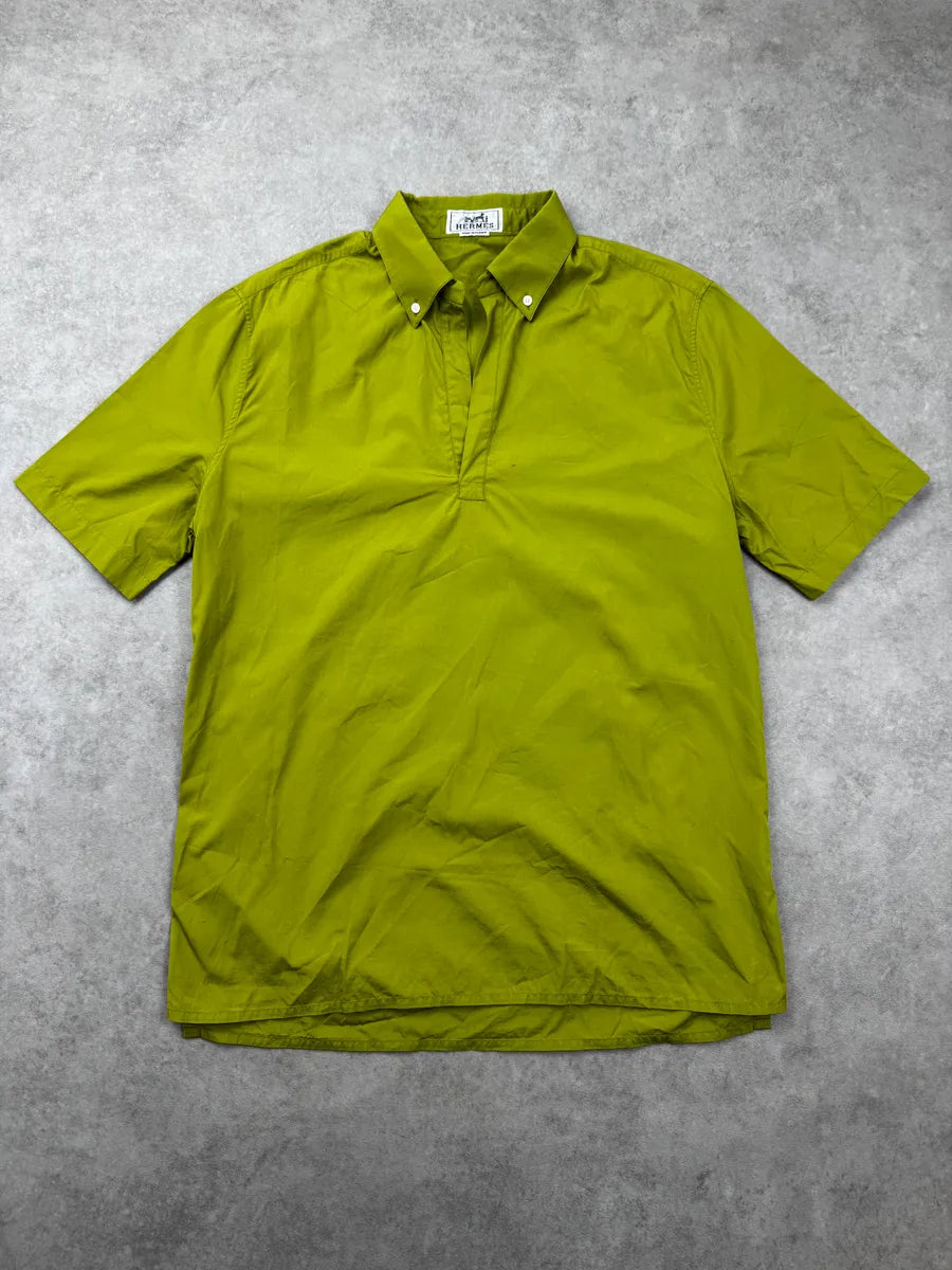 Hermès Green Popover Polo Shirt BTCQnWNy 0