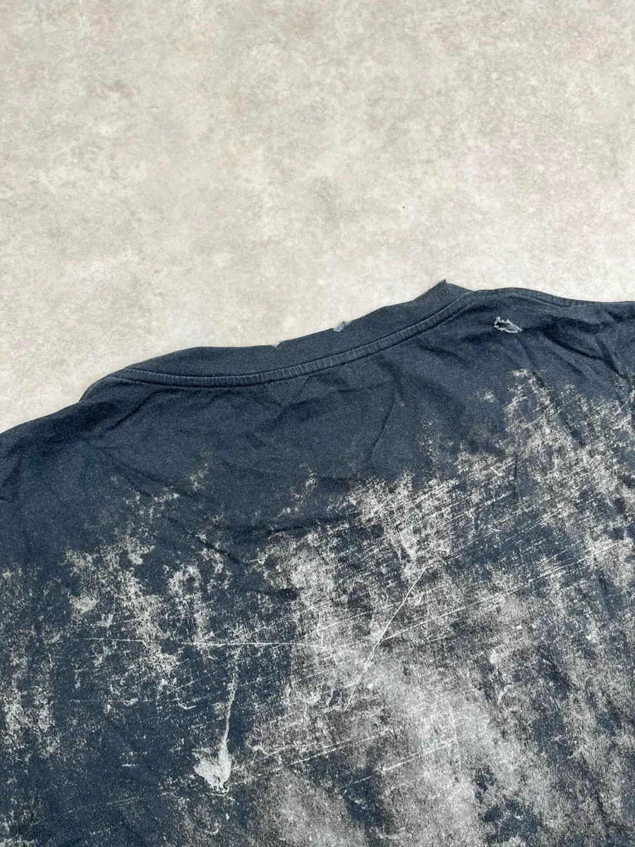 Balmain Black Distressed Graphic T-Shirt XpGMxMrk 5