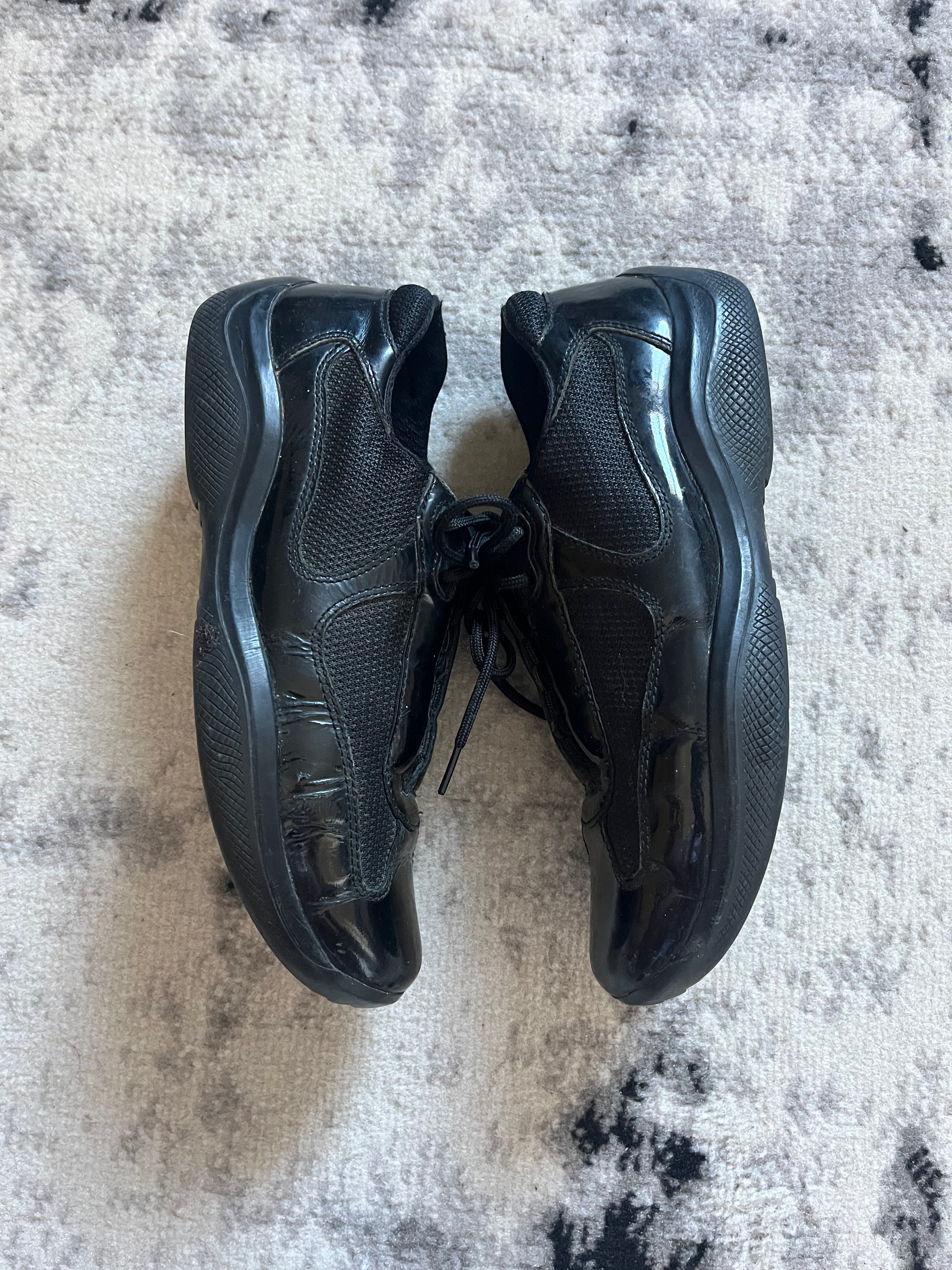 プラダ アメリカズ カップ ブラック サテン (39eu/us6.5)