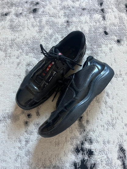 Prada America's Cup Black Satin (39eu/us6.5)