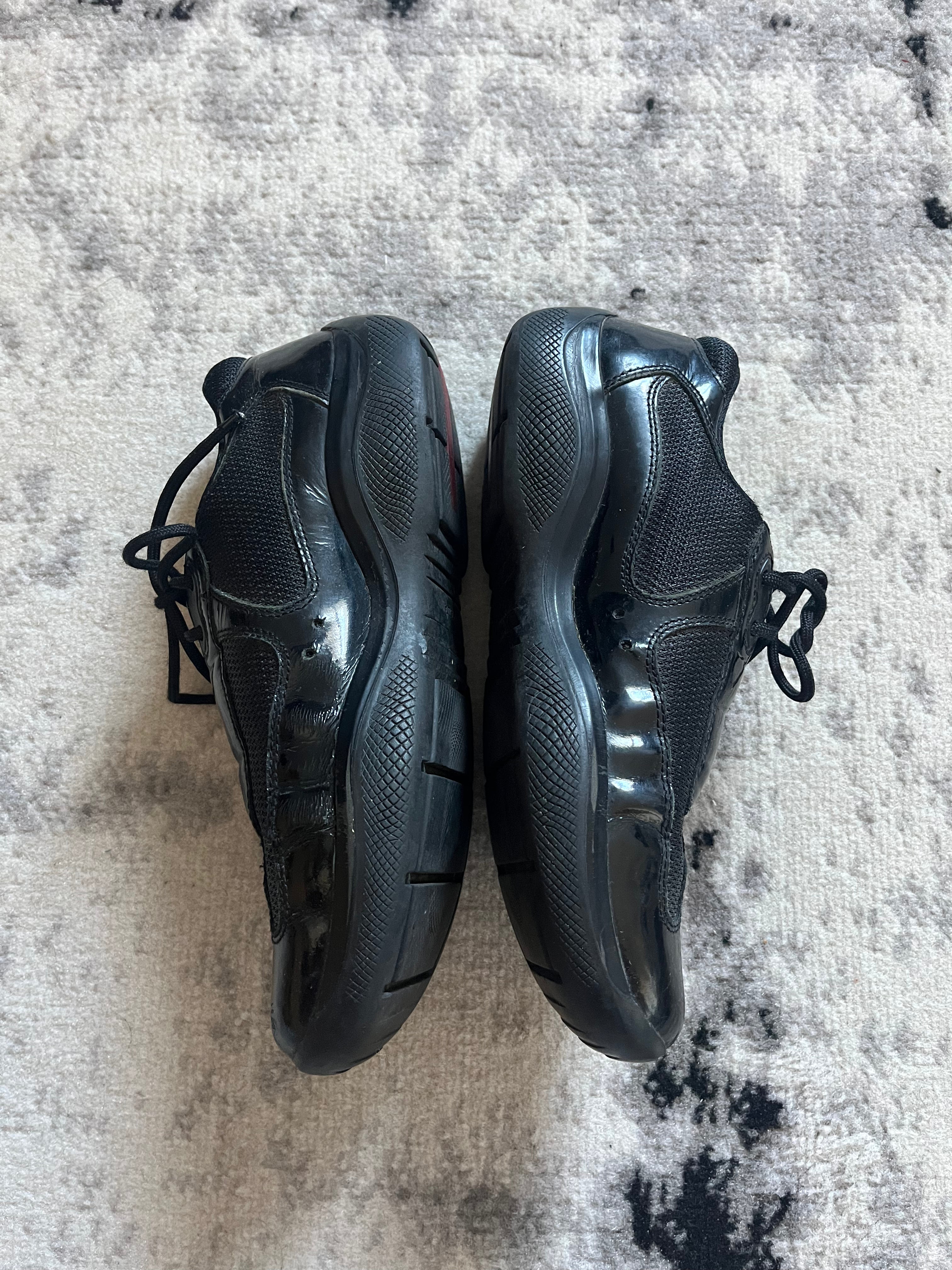 プラダ アメリカズ カップ ブラック サテン (39eu/us6.5)