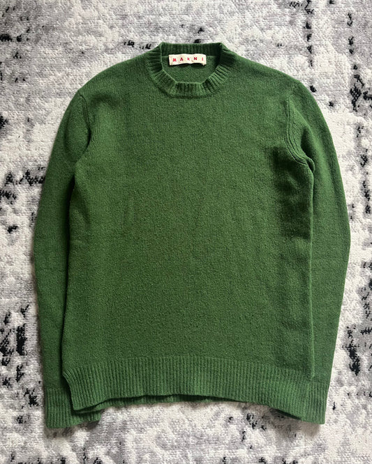 AW2020 Marni Minimal Olive Wool Sweater (S)