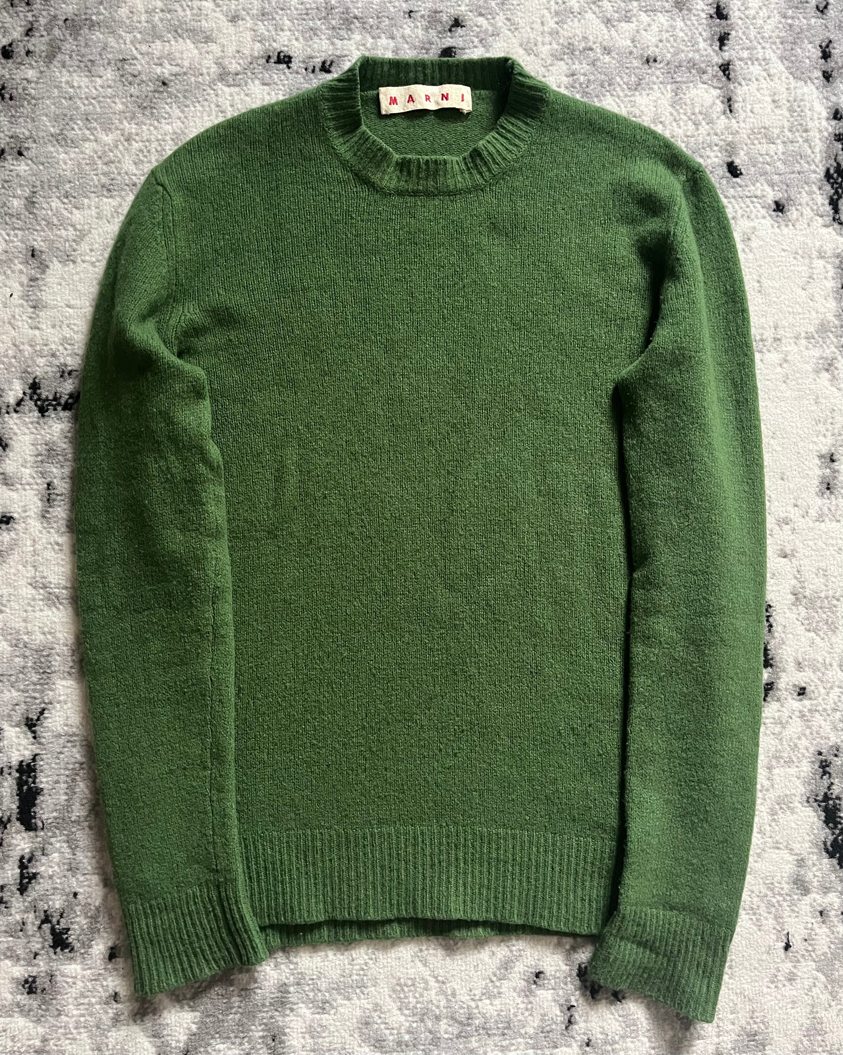 AW2020 Marni Minimal Olive Wool Sweater (S)