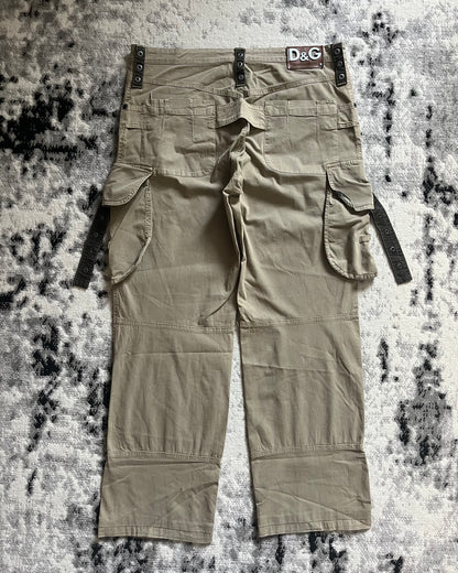 AW04 Dolce & Gabbana Beige Cargo Utility Pants (L)