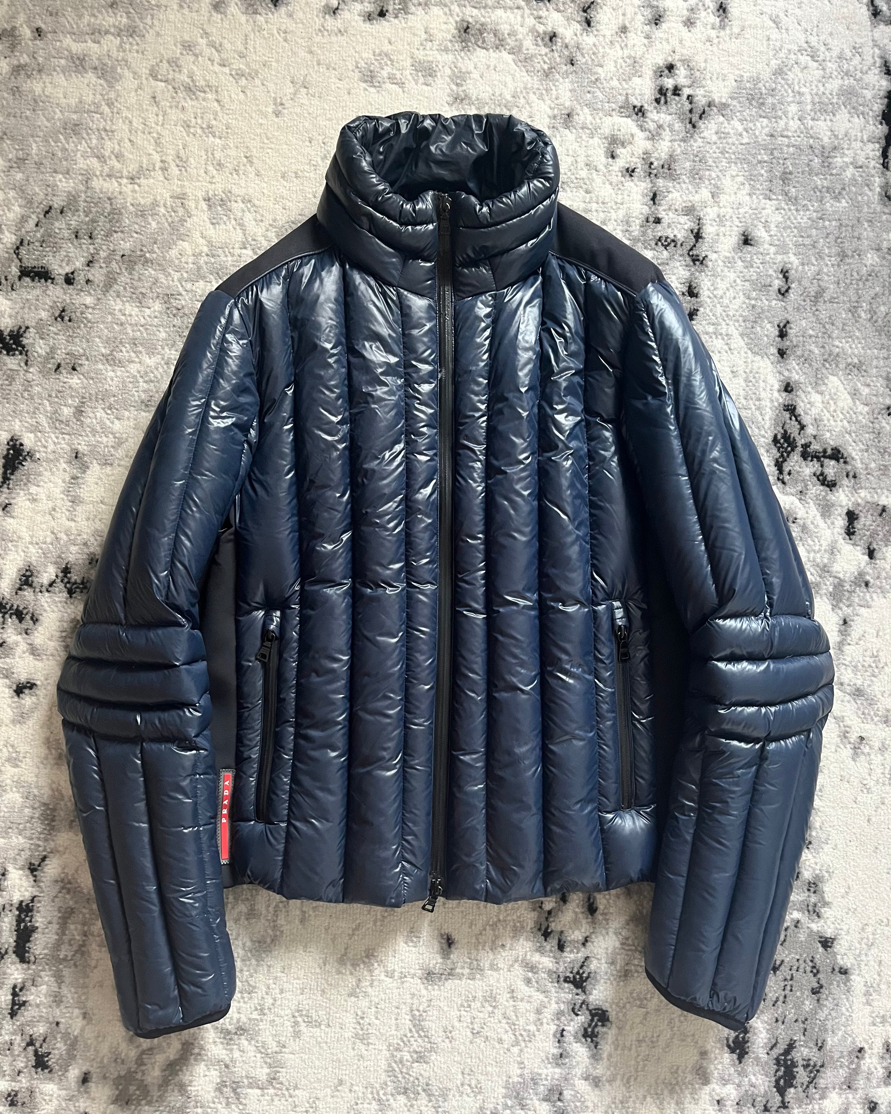 00年代 プラダ ハイブリッド テクニカル ウィンター パファー ジャケット (M)