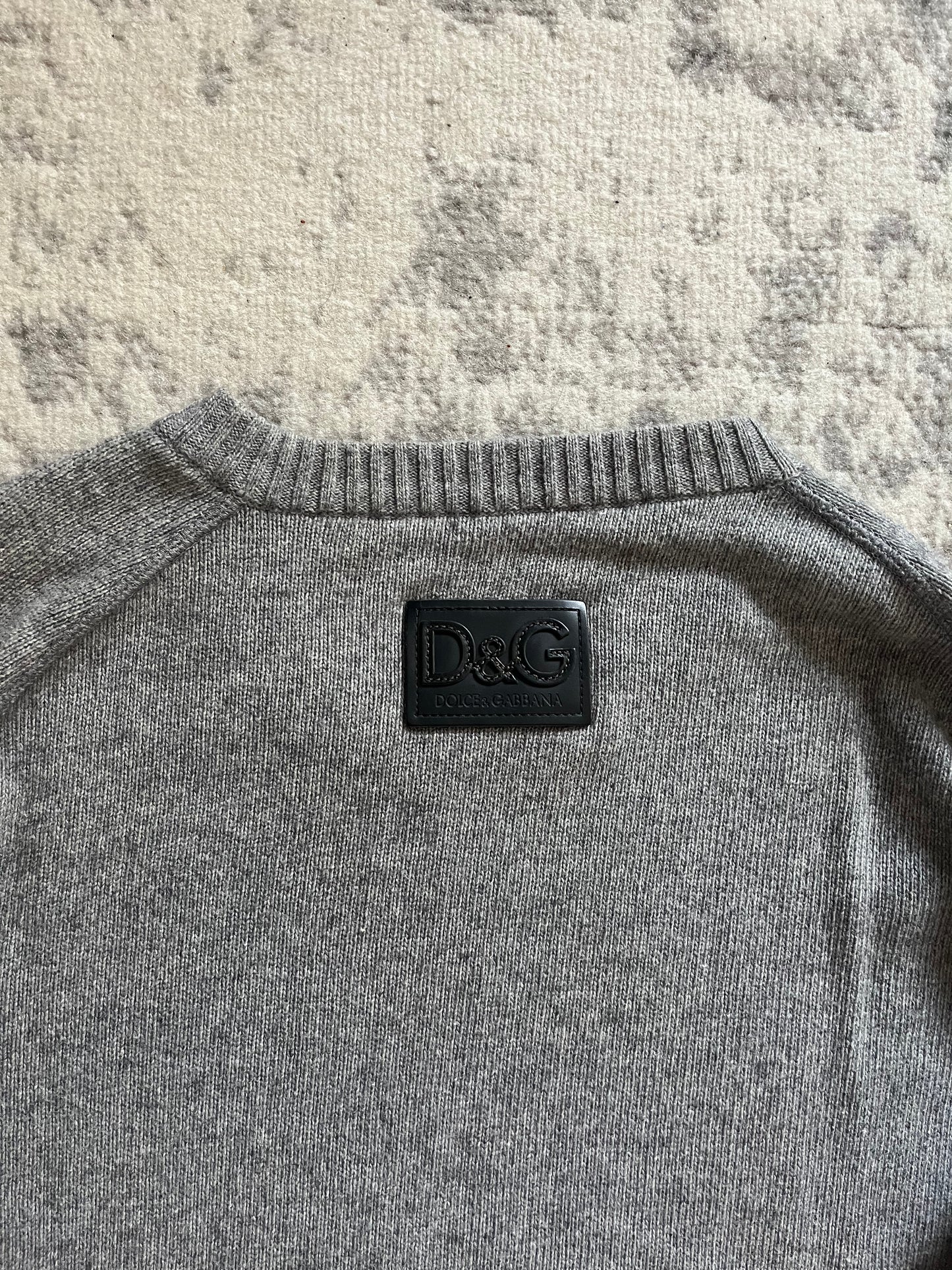 Dolce & Gabbana Cargo Grey Zip-Adorned Sweater (S/M)