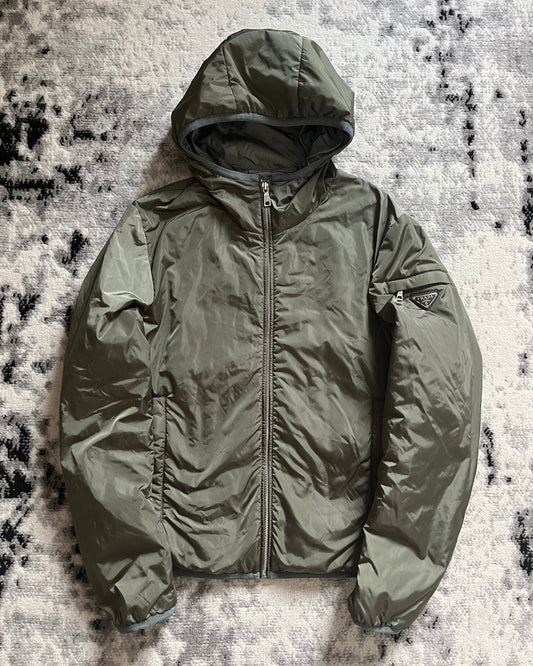 Prada Original Minimalistic Olive Puffer Jacket (M)