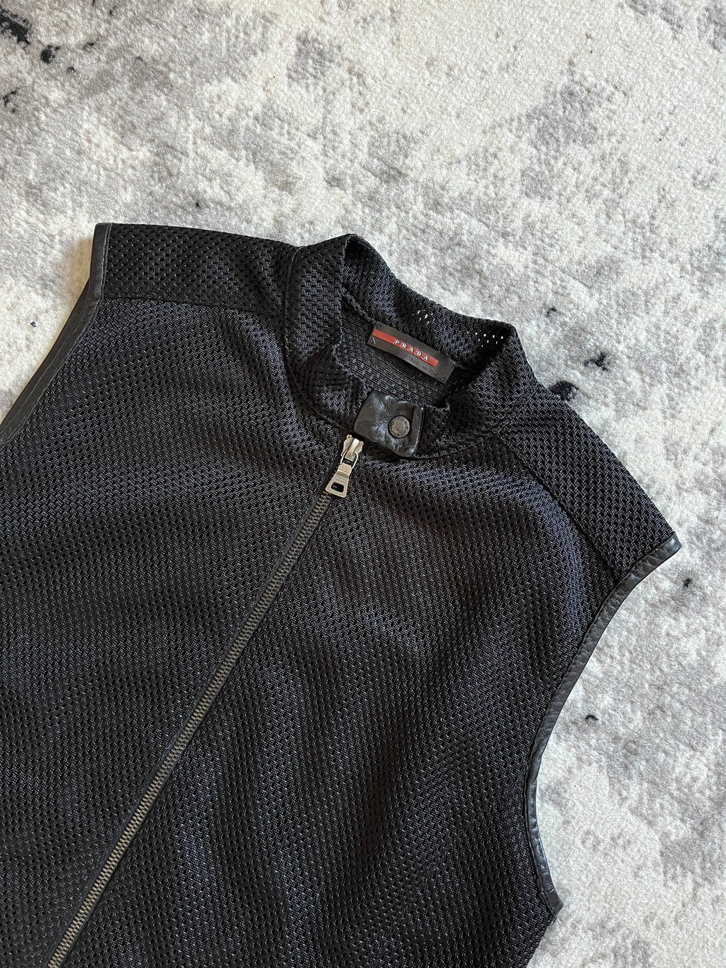 AW00 Prada Archive Black Sleeveless Jacket (S)