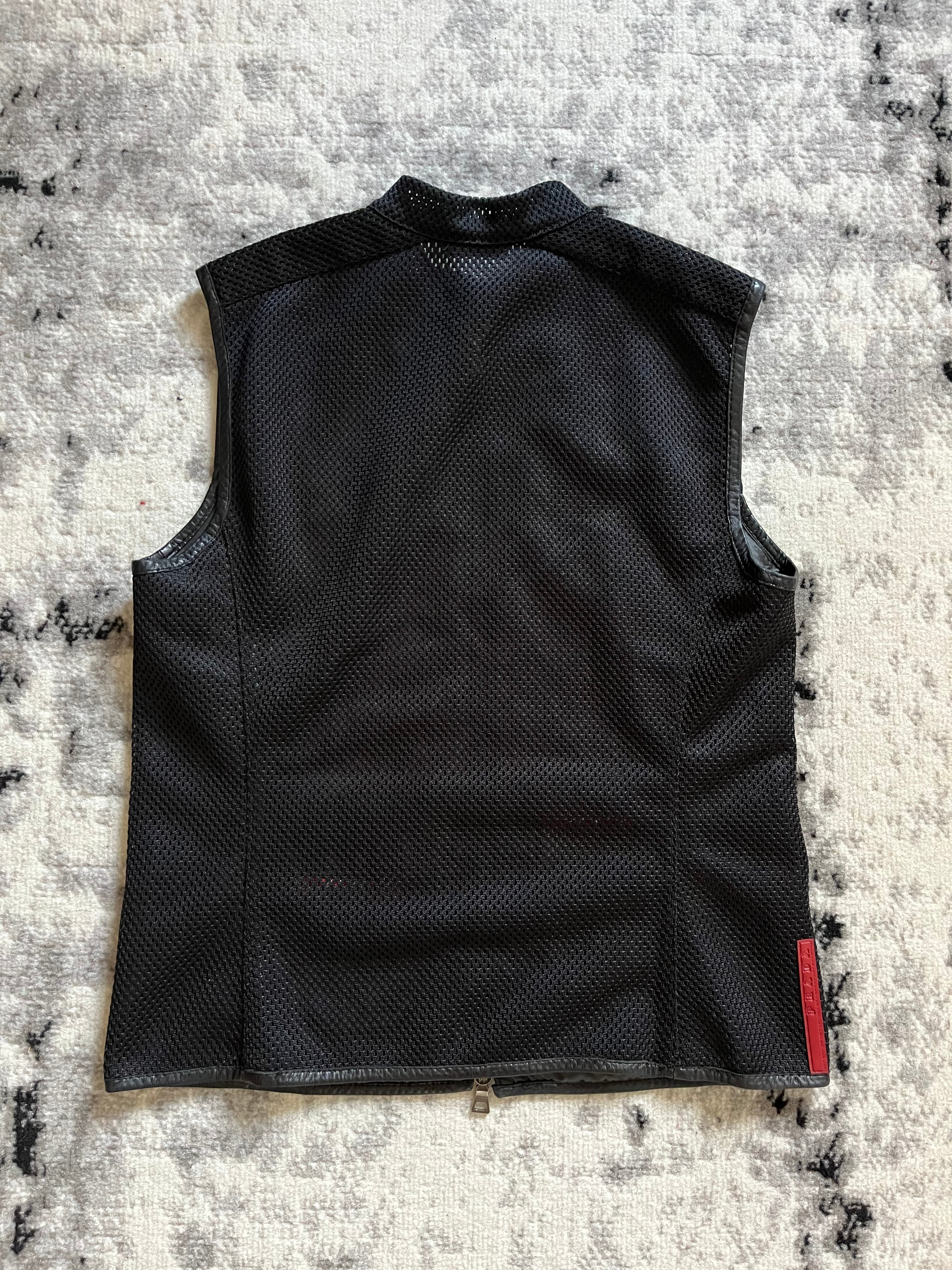 AW00 Prada Archive Black Sleeveless Jacket (S)