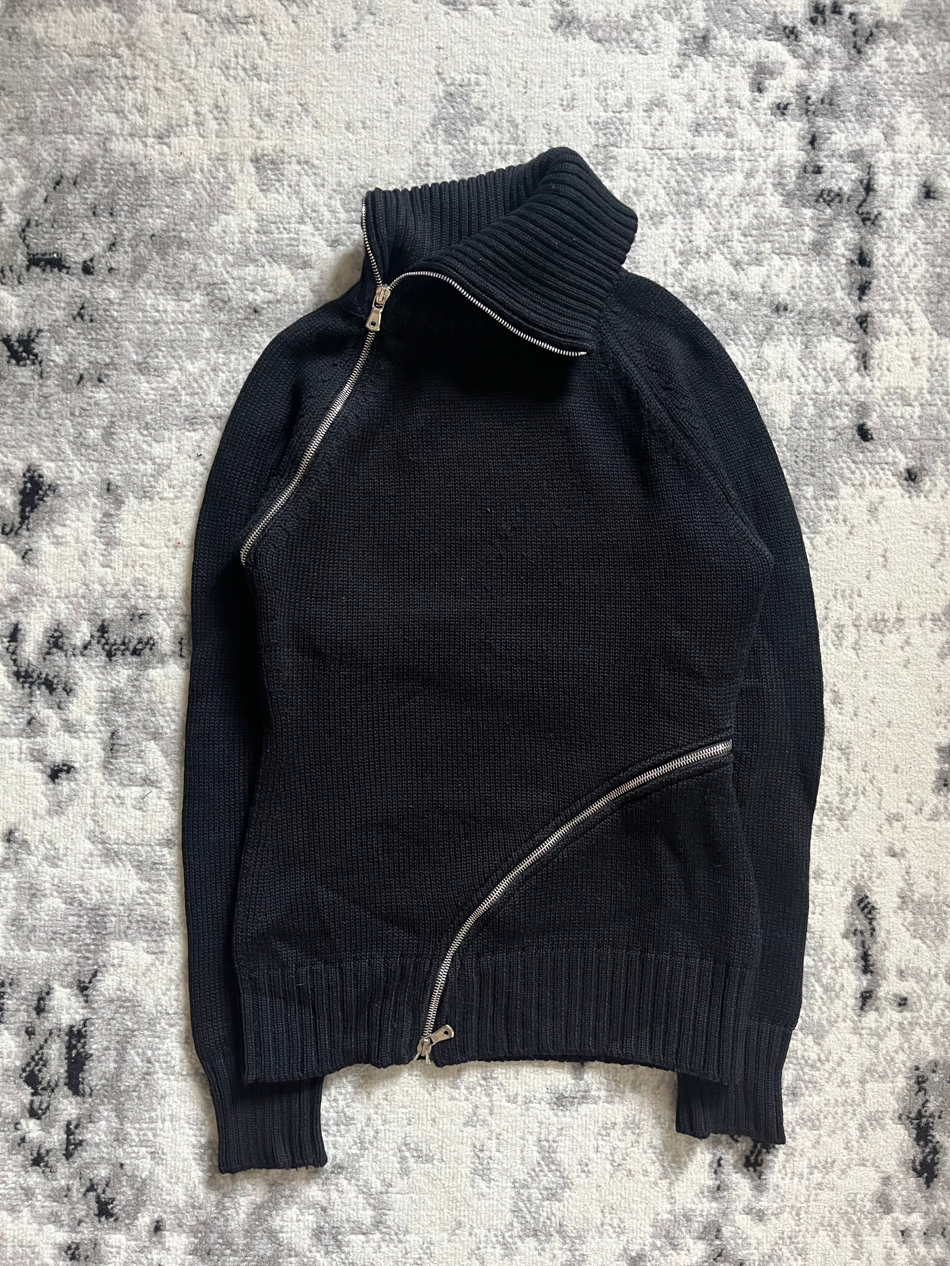AW03 Dolce & Gabbana Tornado Zip Turtleneck Black (S)