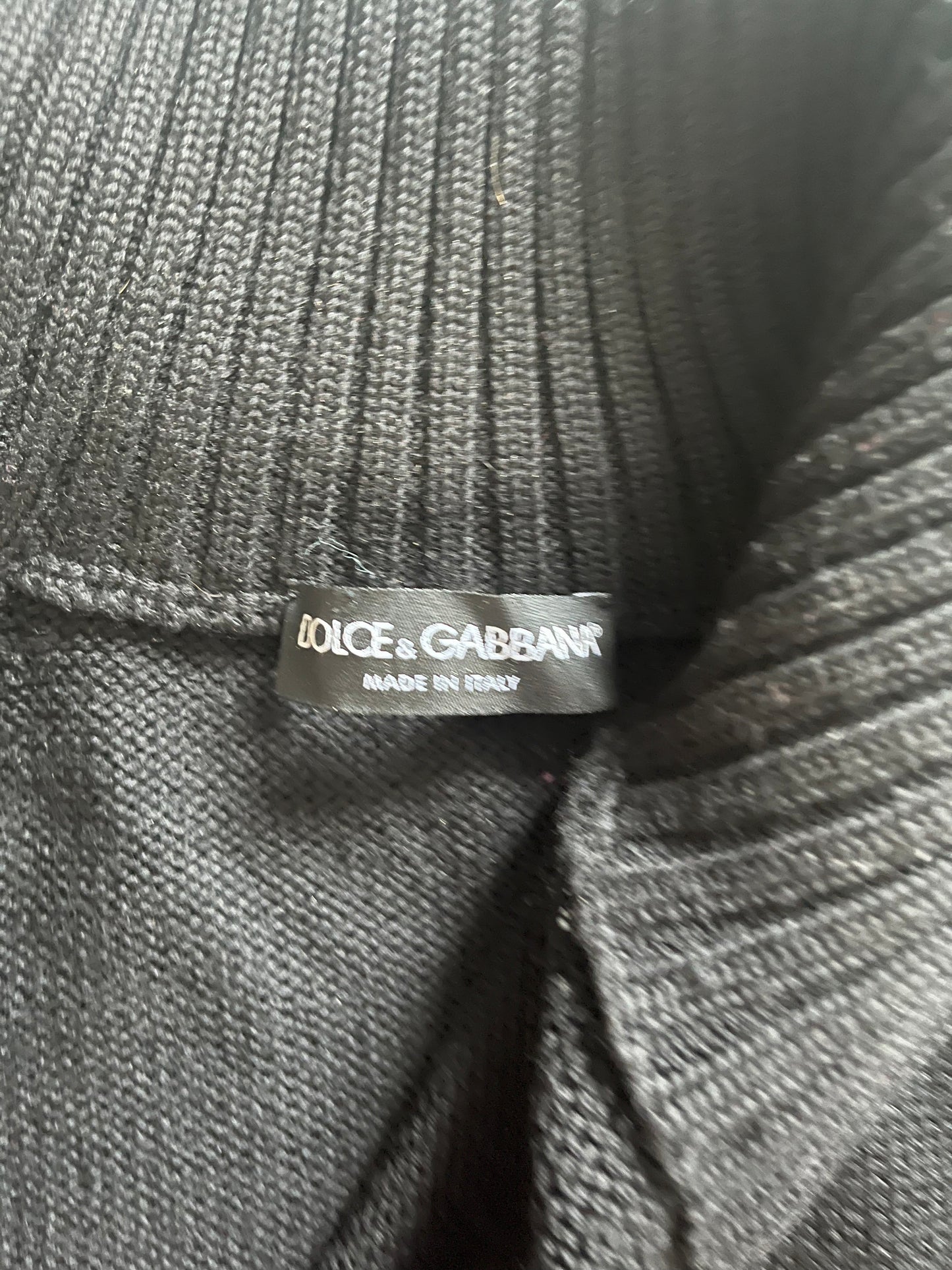 AW03 Dolce & Gabbana Tornado Zip Turtleneck Black (S)