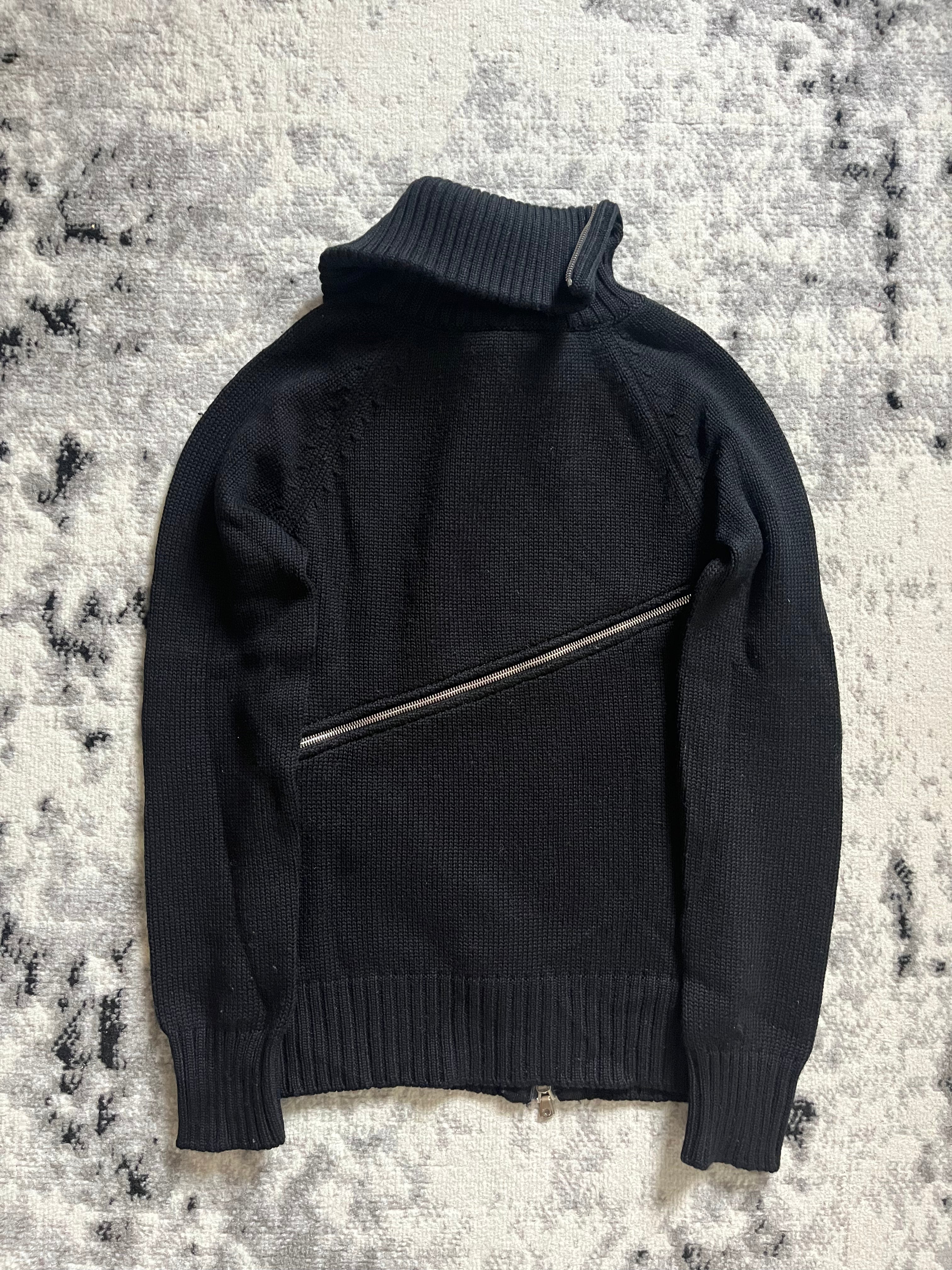 AW03 Dolce & Gabbana Tornado Zip Turtleneck Black (S)