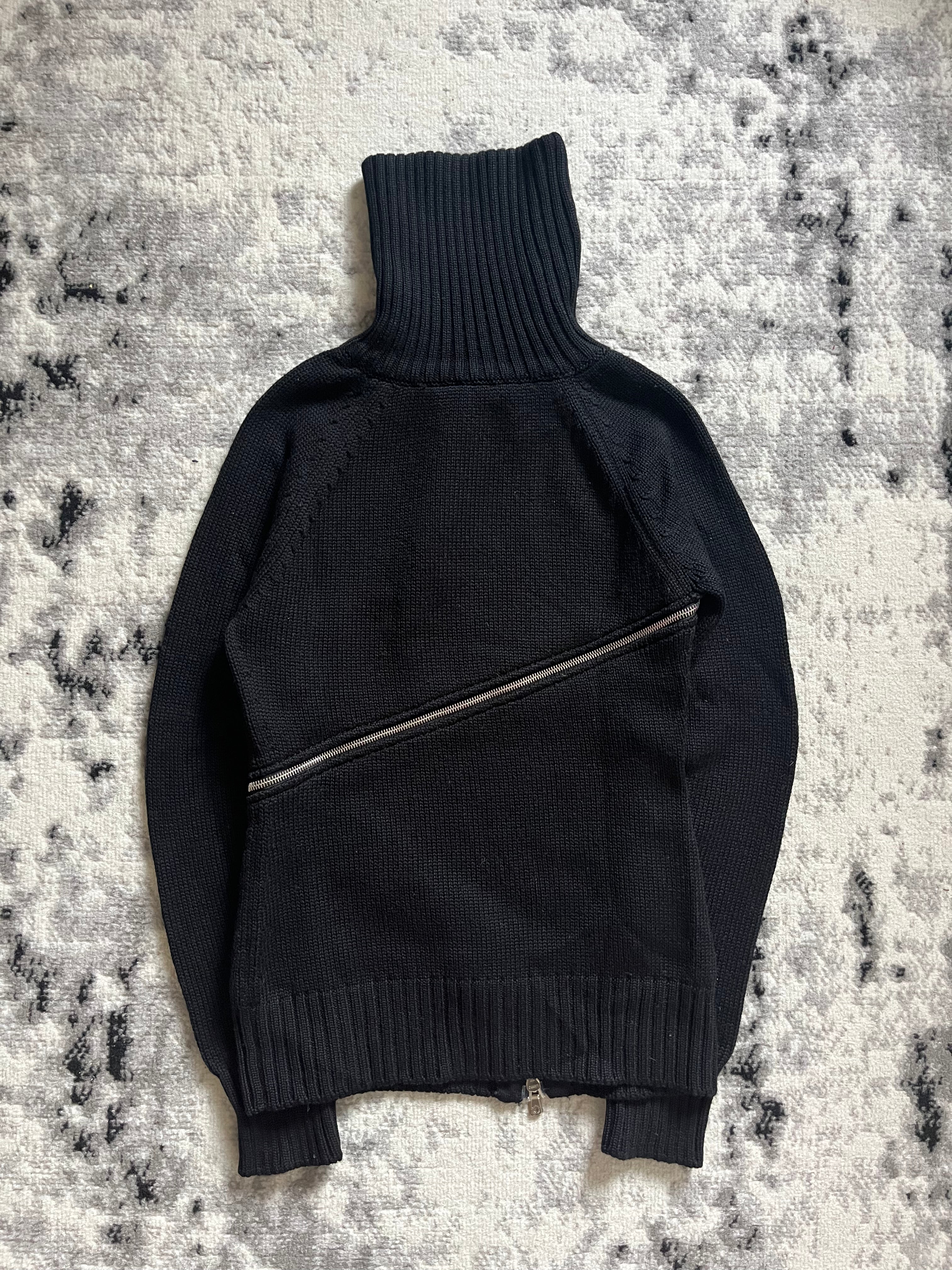 AW03 Dolce & Gabbana Tornado Zip Turtleneck Black (S)