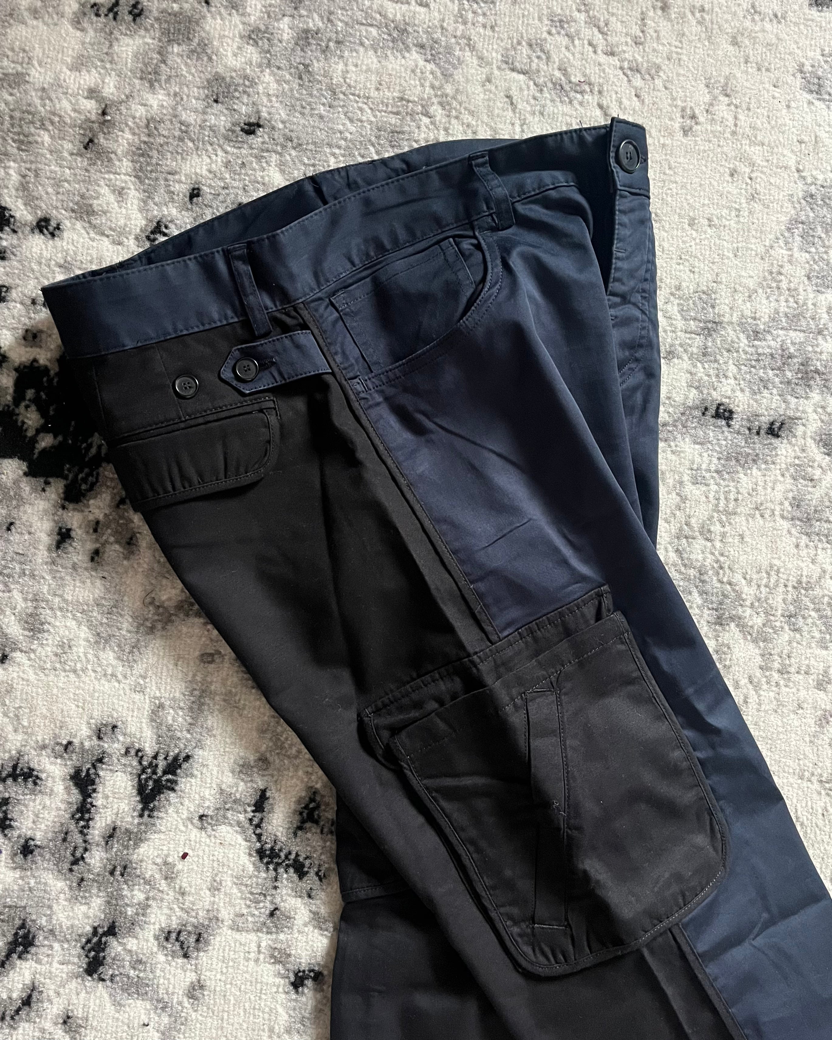 2010s ジバンシィ カーゴ ブラック &amp; ネイビー パンツ (S/M)