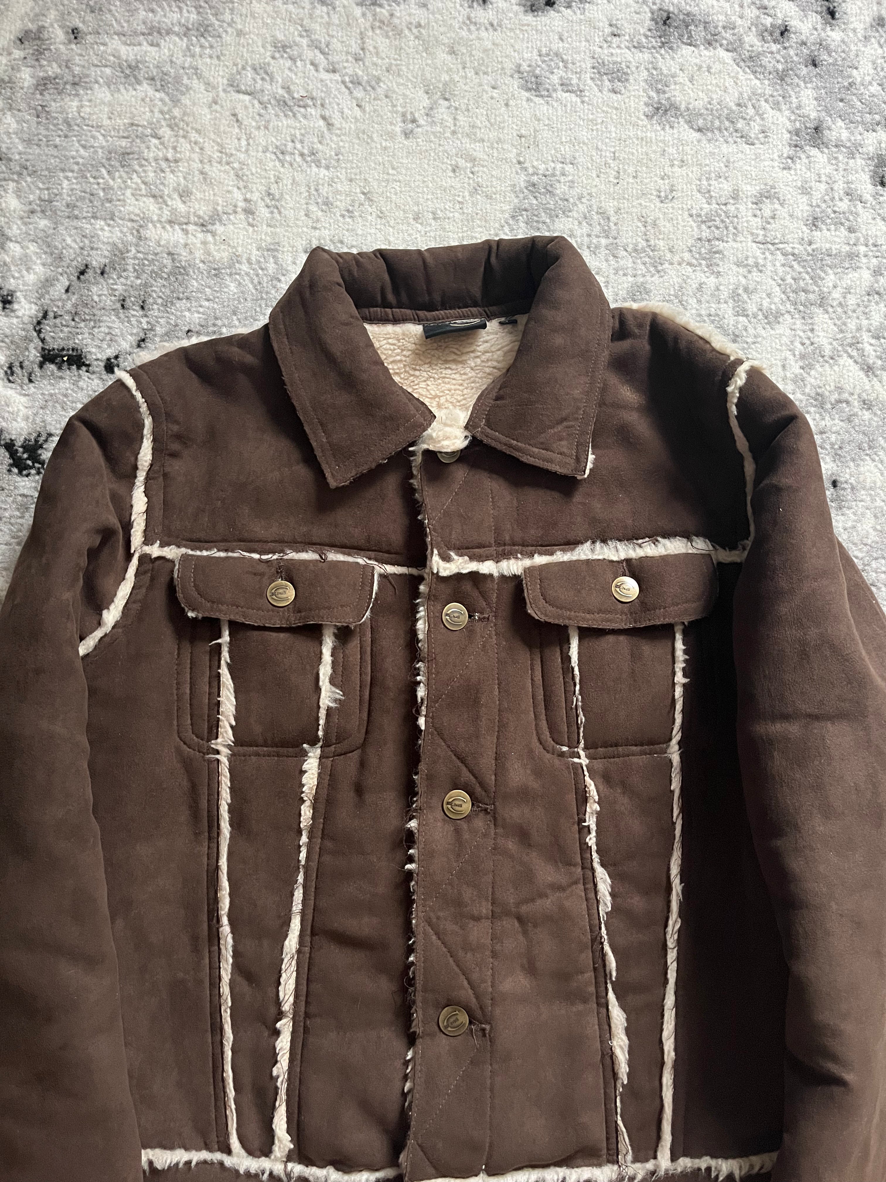 00s Cavalli ブラウン マンモス カウ ジャケット (S)