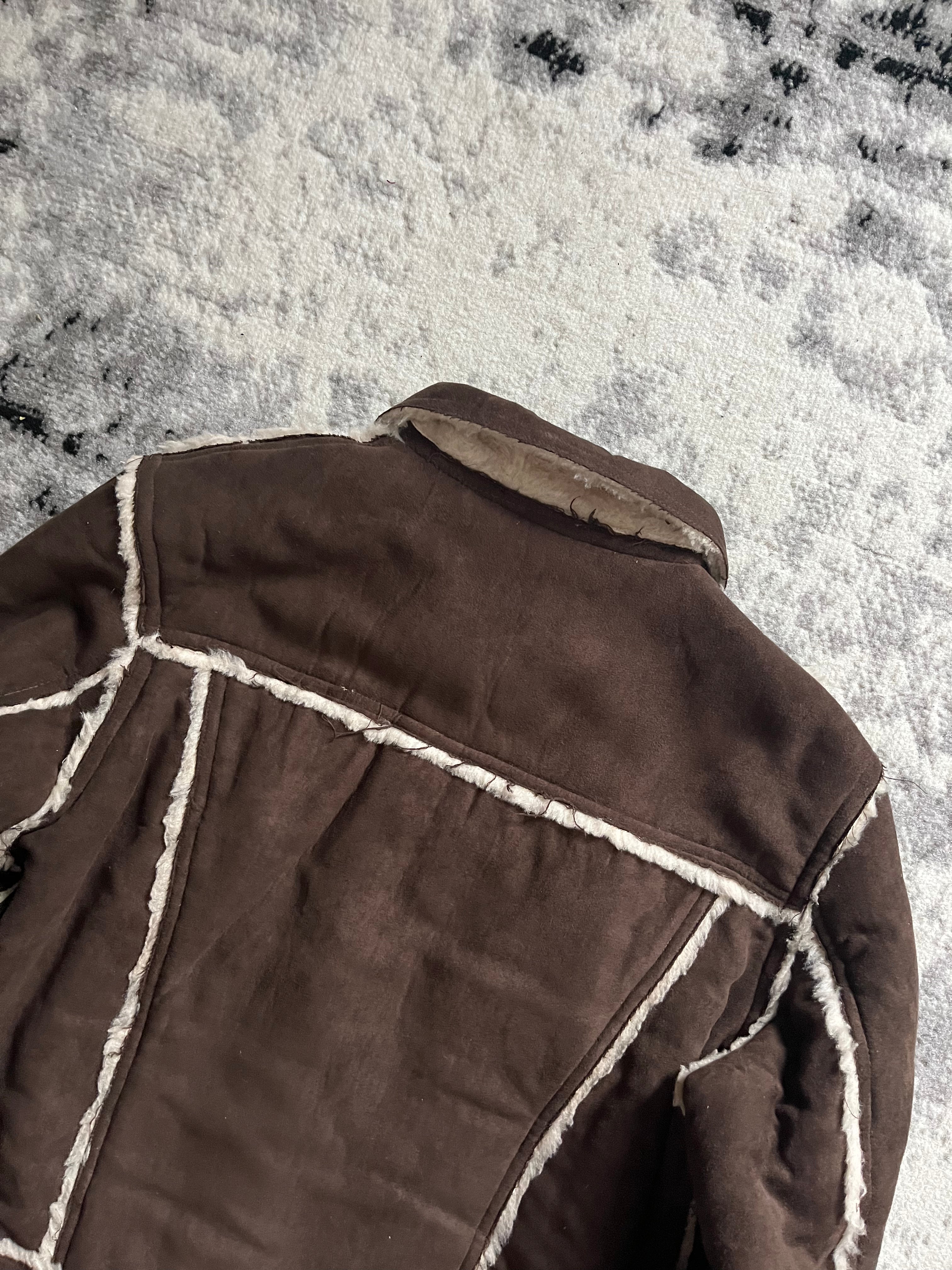 00s Cavalli ブラウン マンモス カウ ジャケット (S)