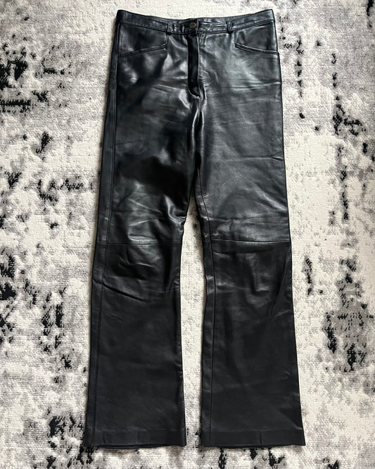 Roberto Cavalli 艺术系列机车皮裤 (M)