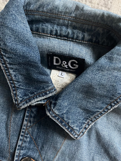 AW05 Dolce & Gabbana Denim Hybrid Jacket (S)