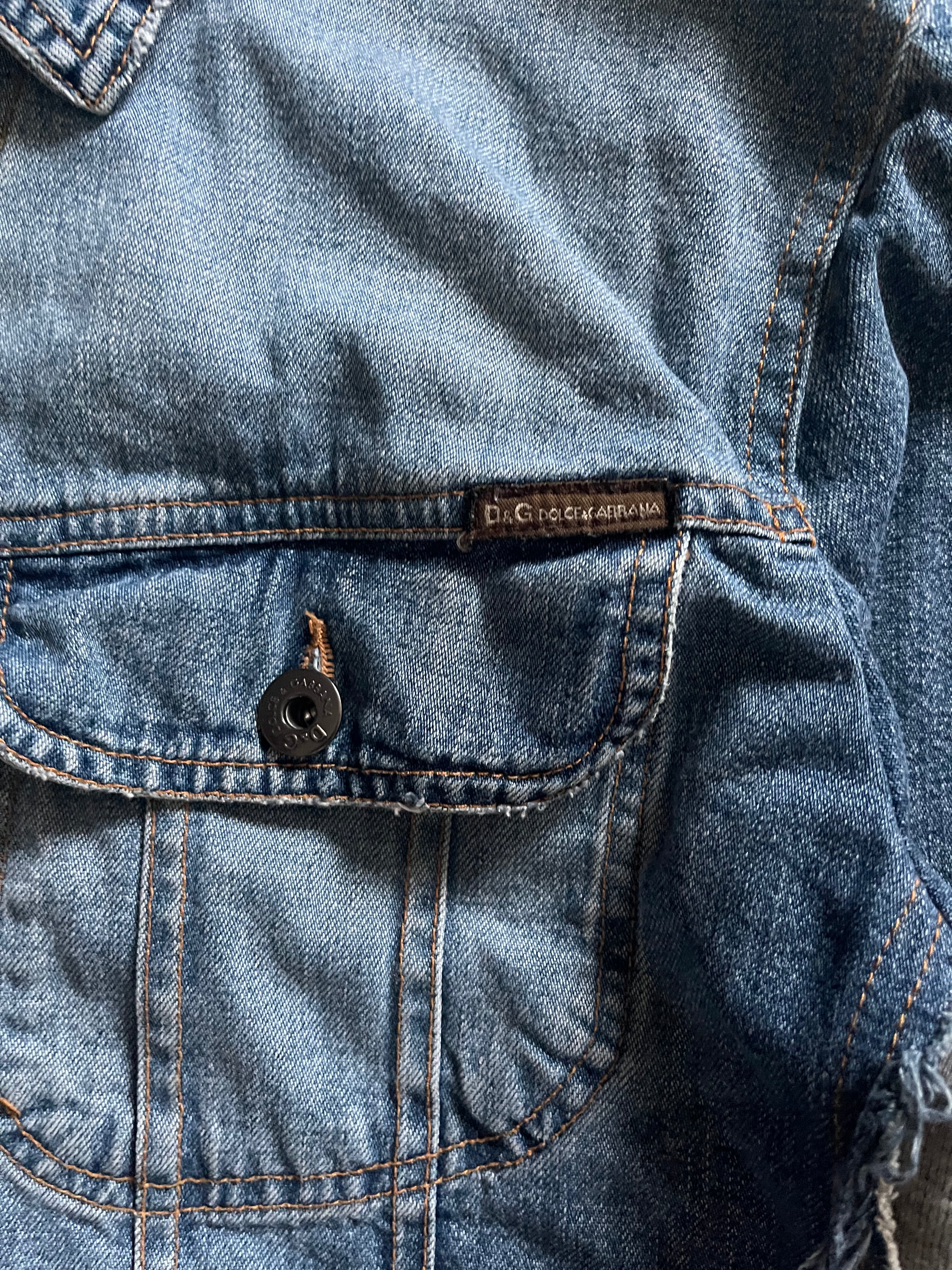 AW05 Dolce &amp; Gabbana 牛仔混合夹克 (S)