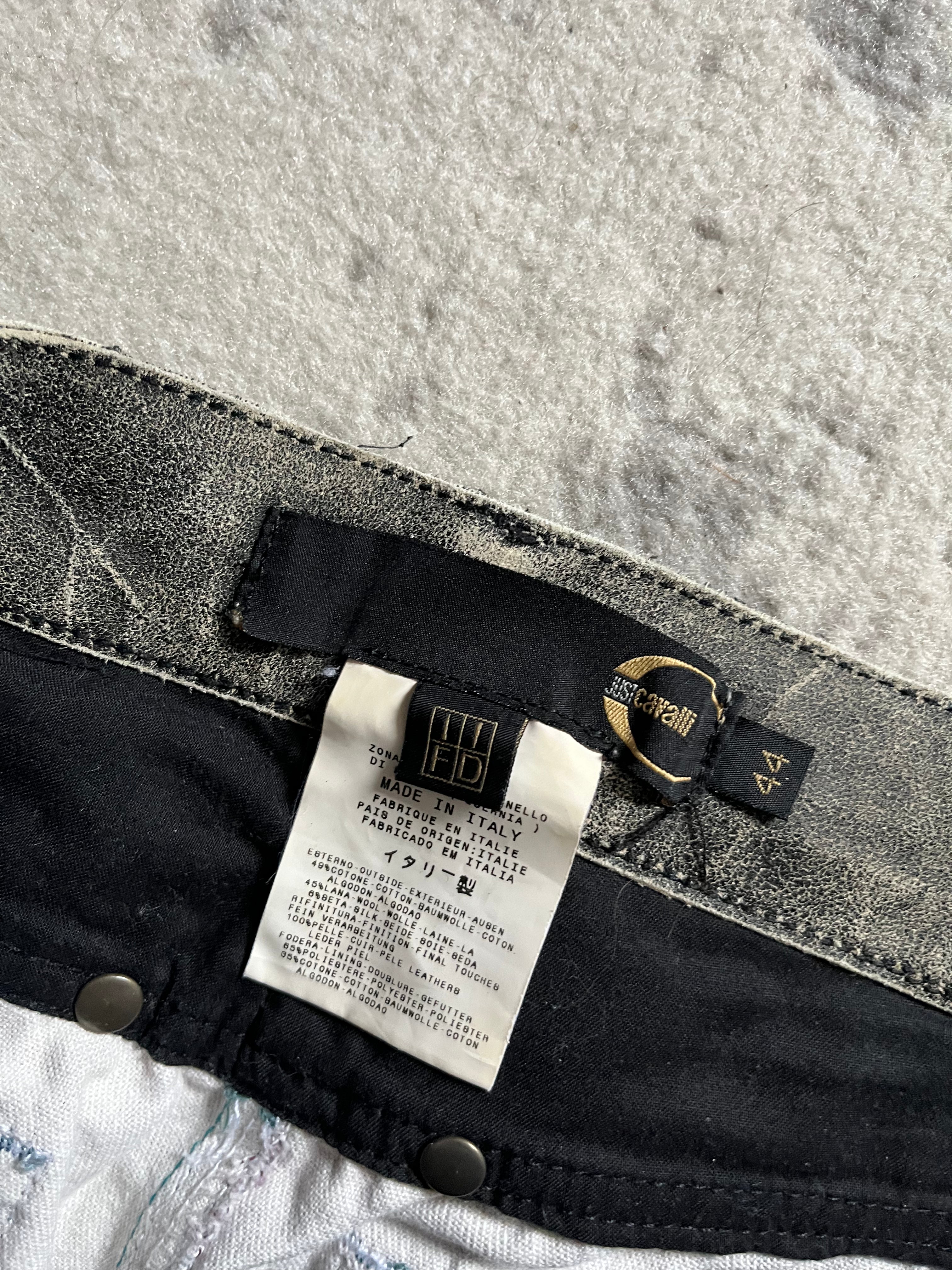 00s Cavalli 侵食ウール インジェニュイティ パンツ (S)