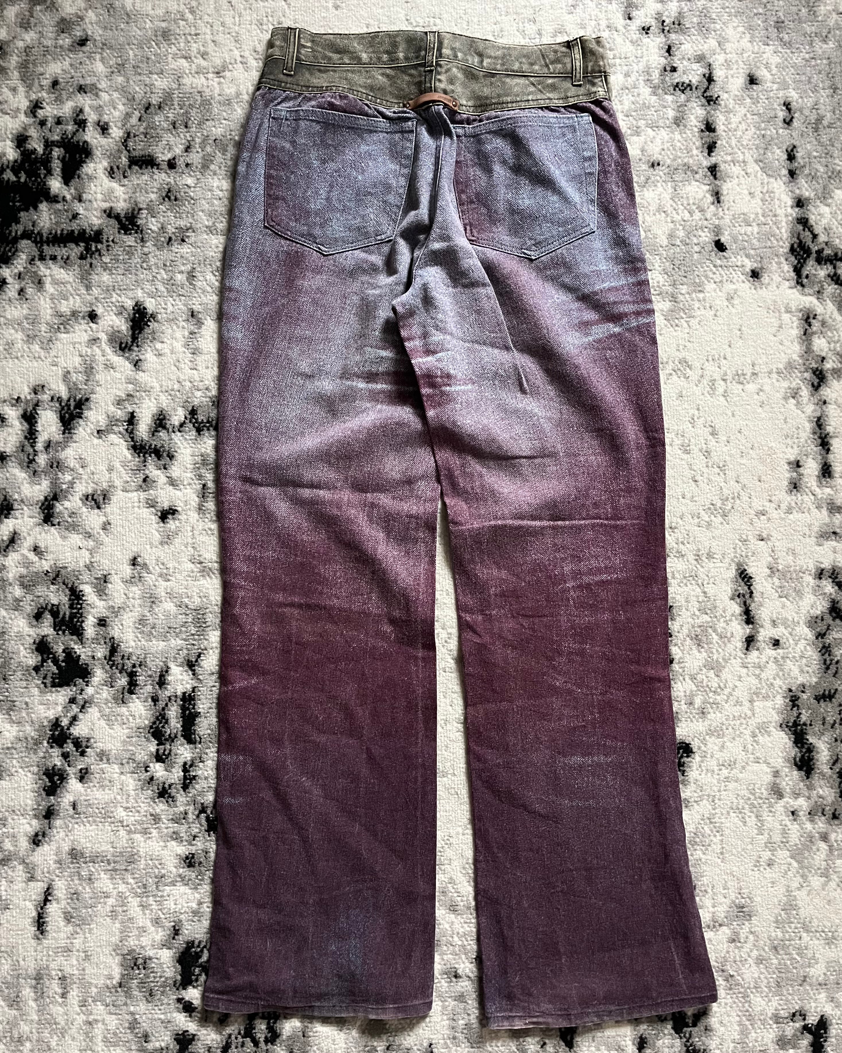 00s Cavalli 侵食ウール インジェニュイティ パンツ (S)