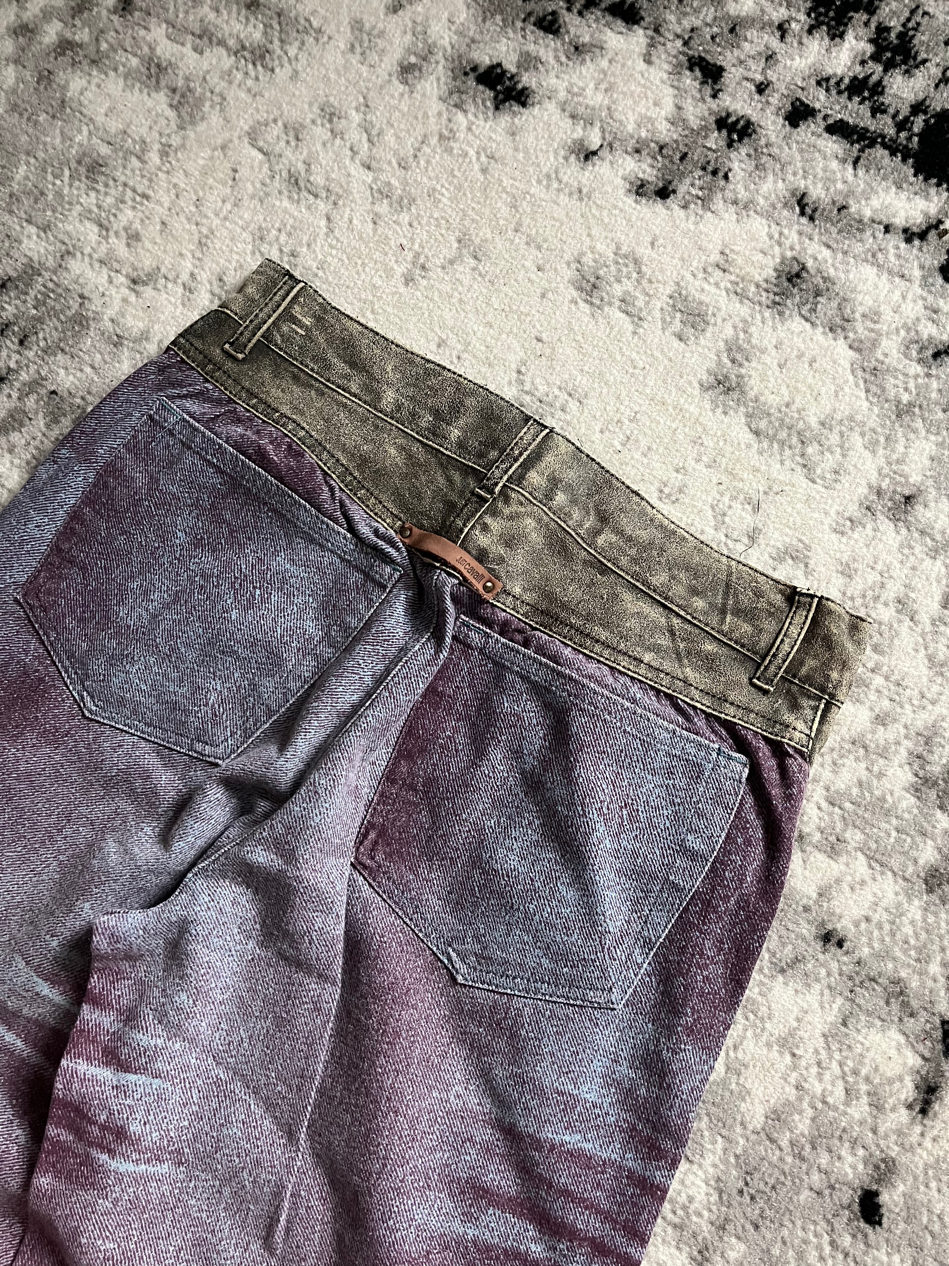 00s Cavalli 侵食ウール インジェニュイティ パンツ (S)