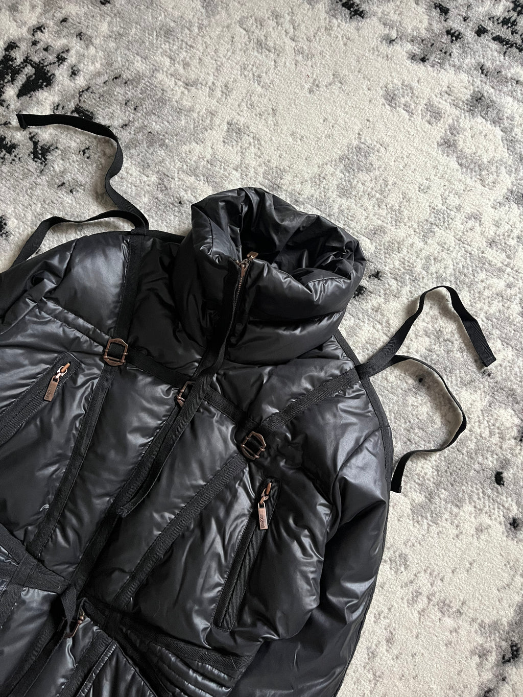 1990年代 ロベルト カヴァリ パラシュート ハーネス パファー ジャケット (S)