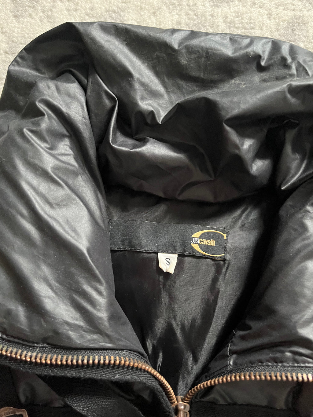 1990年代 ロベルト カヴァリ パラシュート ハーネス パファー ジャケット (S)