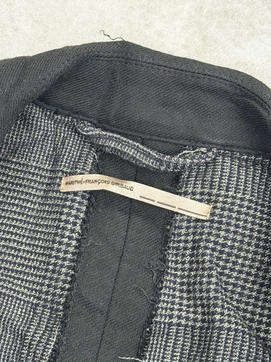 2000s Marithé + François Girbaud Black Distressed Patchwork Blazer Jacket JXMYdeIZ 11