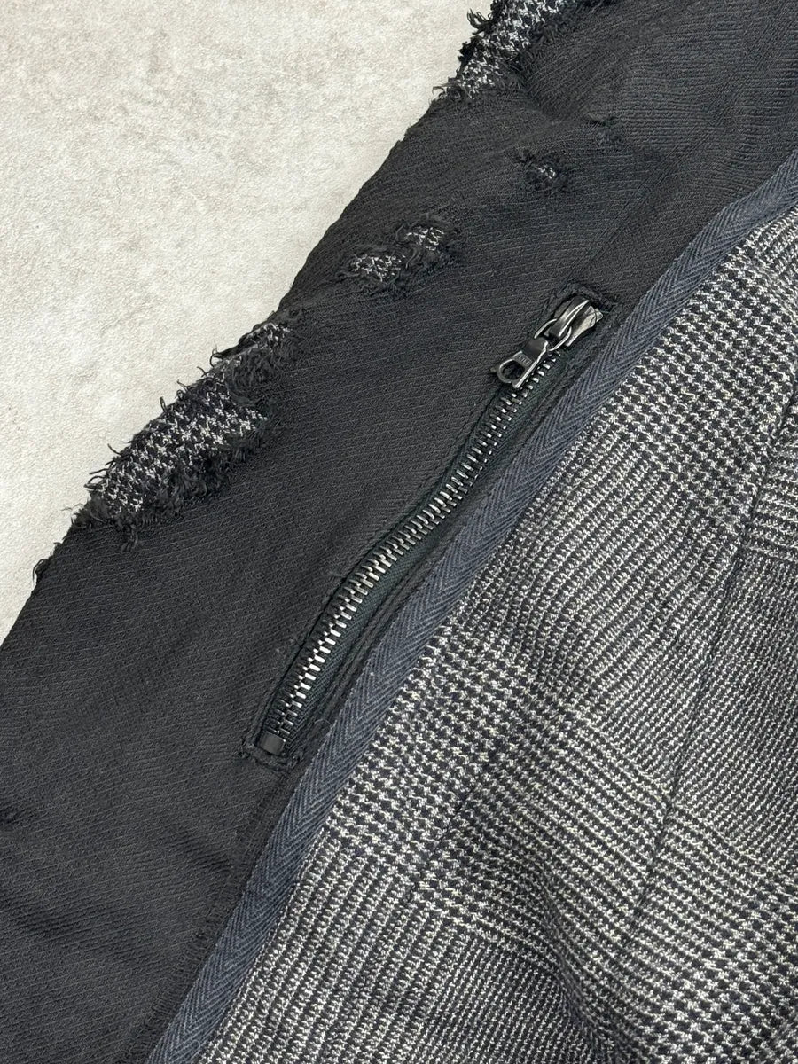 2000s Marithé + François Girbaud Black Distressed Patchwork Blazer Jacket JXMYdeIZ 10