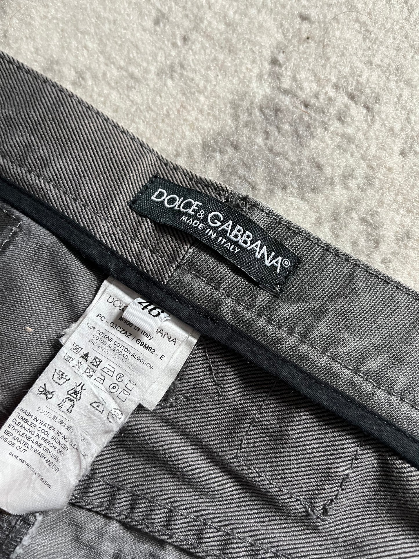 AW11 Dolce & Gabbana Neutral Multiple Pocket Cargo Pants (S/M)