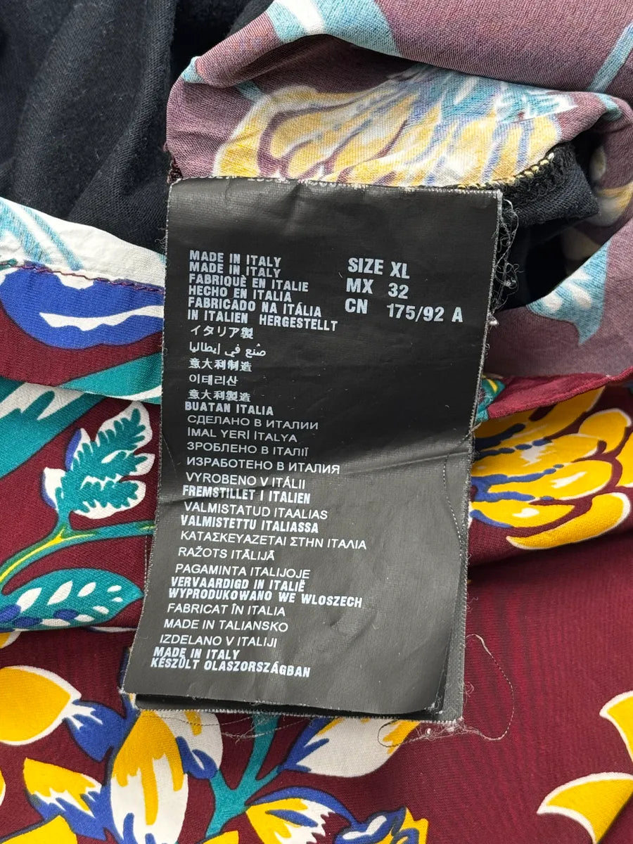 SS2014 Prada Burgundy Floral Hawaii Palm Tree T-Shirt UOkEIyzx 8