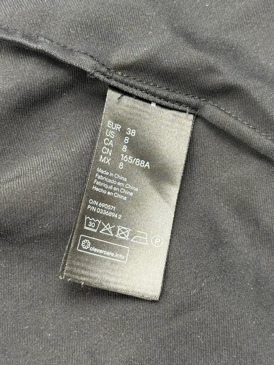 AW2015 Balmain X H&M Black Double-Breasted Light Silk Jacket IHzQROuy 10