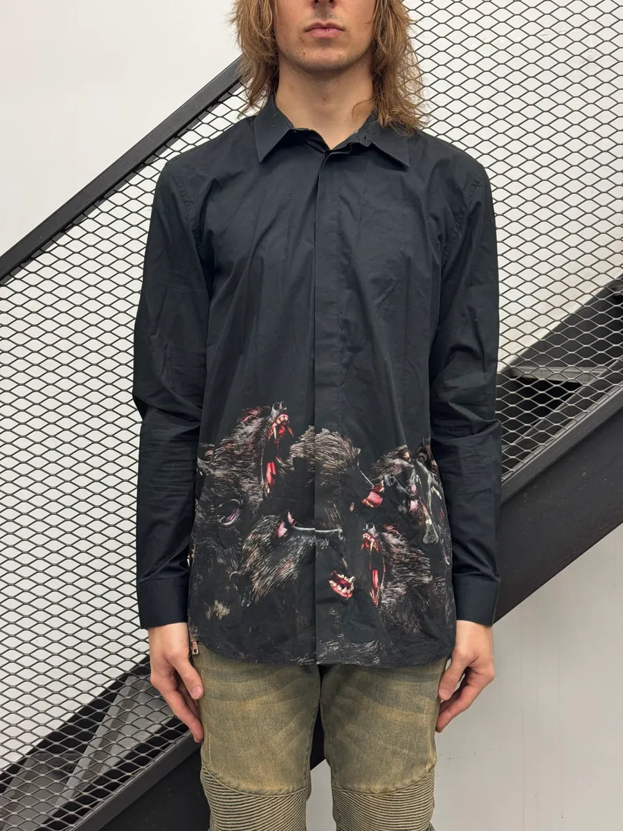 AW2016 Givenchy Black Monkey Pack Shirt by Riccardo Tisci AjaKgunN 2