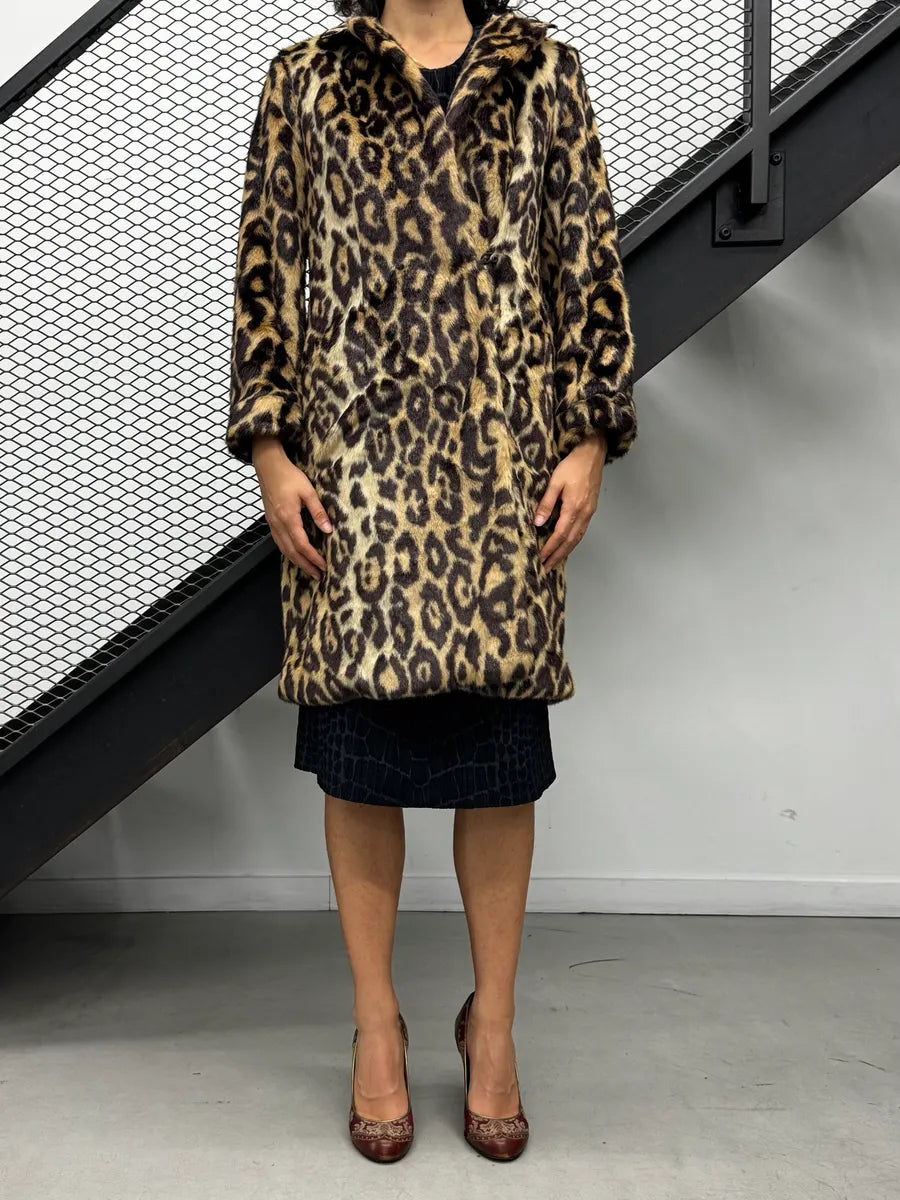 Dries Van Noten Leopard Faux Fur Coat pptmPlob 2