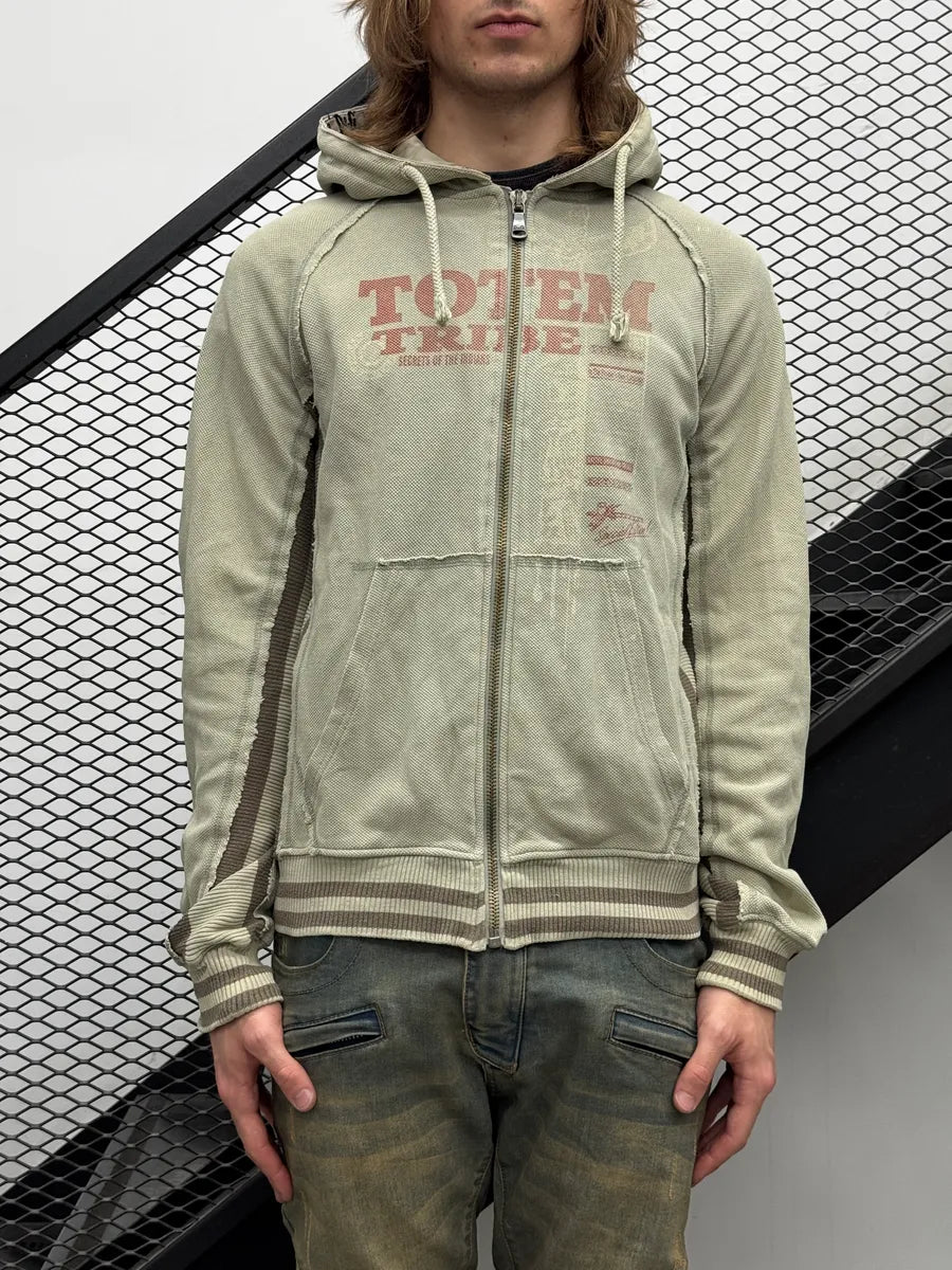 AW2004 Dolce & Gabbana Grey Technical Zip-Up Hoodie WfGulNpt 0