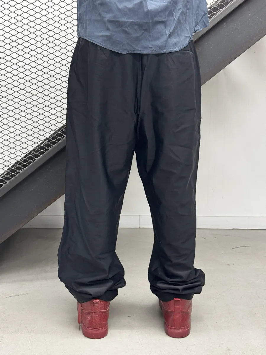 2000s Prada Linea Rossa Black Nylon Large Cozy Pants UPtILZhl 4