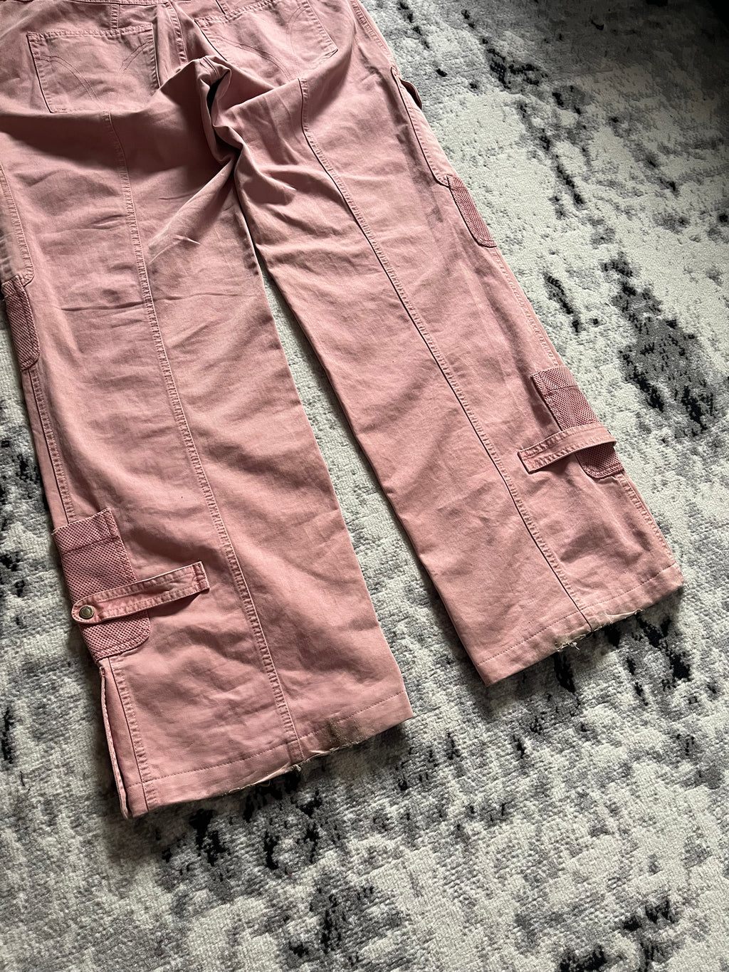 SS2003 Dolce & Gabbana Full Zip Aviator Cargo Pink Pants (L/XL)