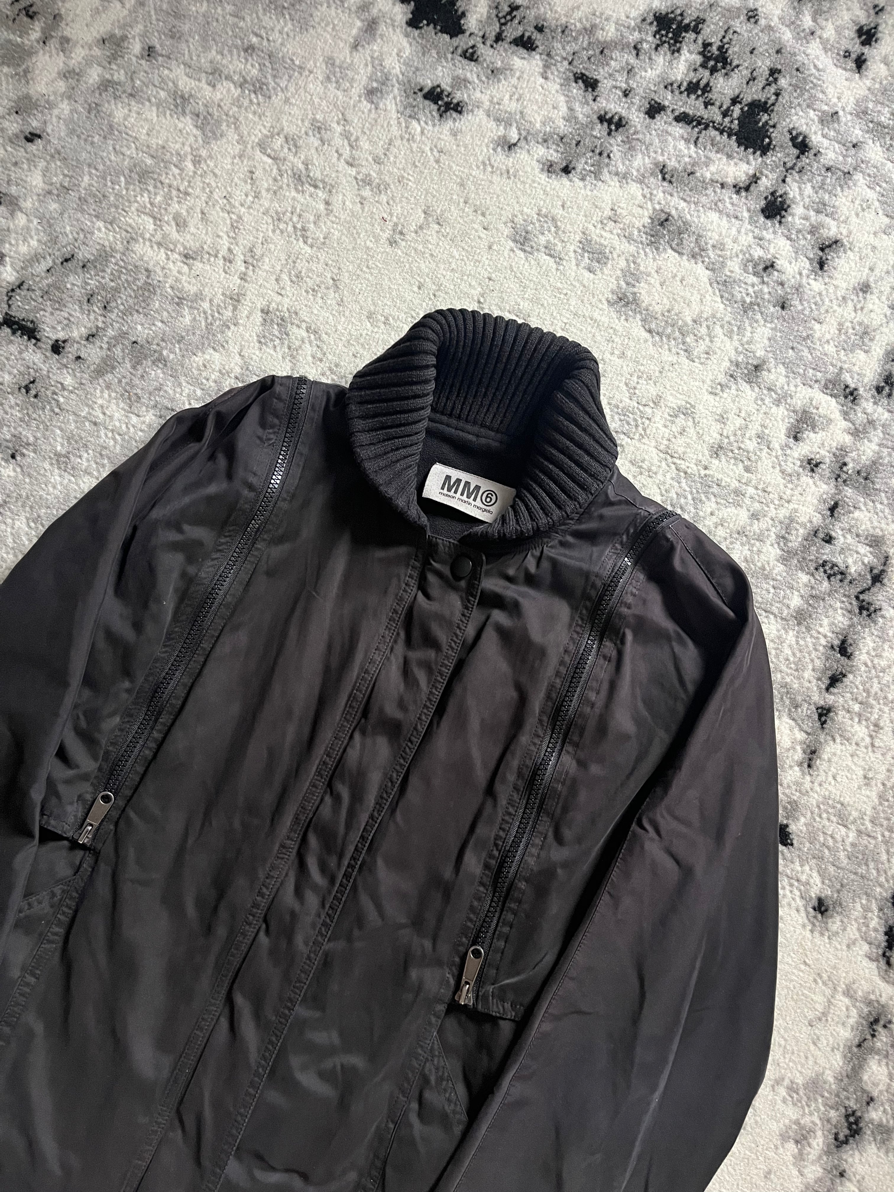 Maison Margiela 实用拉链浅色深色夹克 (S)